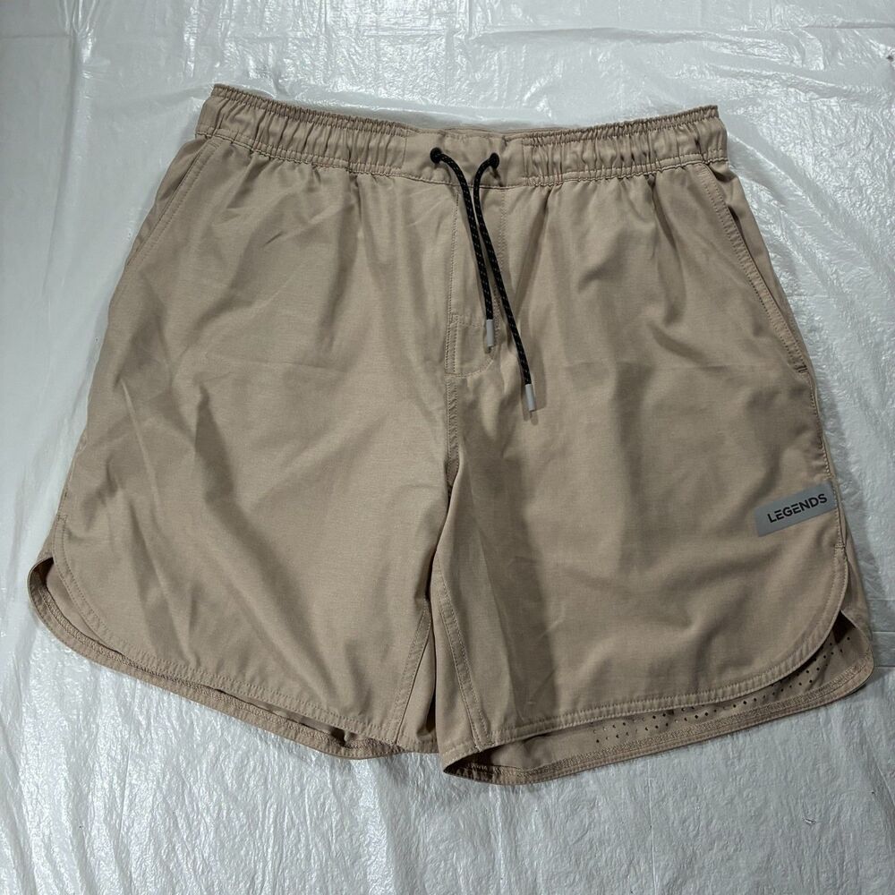 Legends Luka Shorts Men's Large Tan Unlined 7” Gym Active